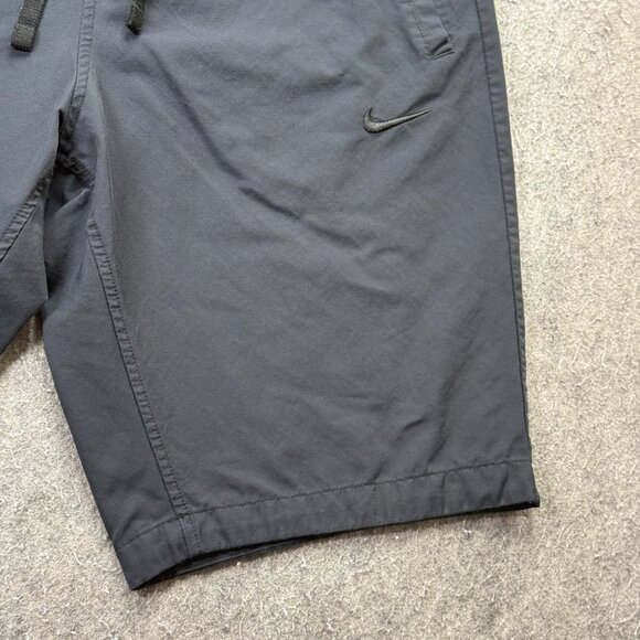 Nike Sportswear Woven Players Slim Shorts Men L Black AA5032 10" Cotton Nylon - Picture 4 of 15